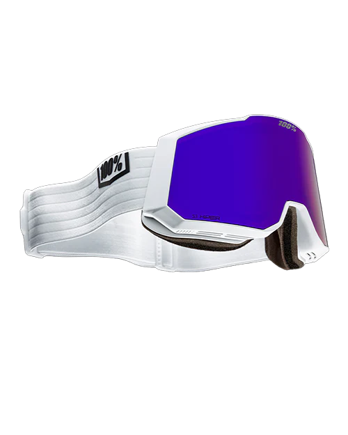 100% SNOWCRAFT XL HiPER Skibriller - White/Violet/Mir. Violet