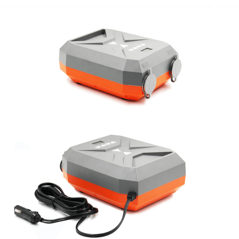 SURFMORE Elektrisk Pumpe til SUP 20 PSI - Orange og grå - Set forfra og bagfra