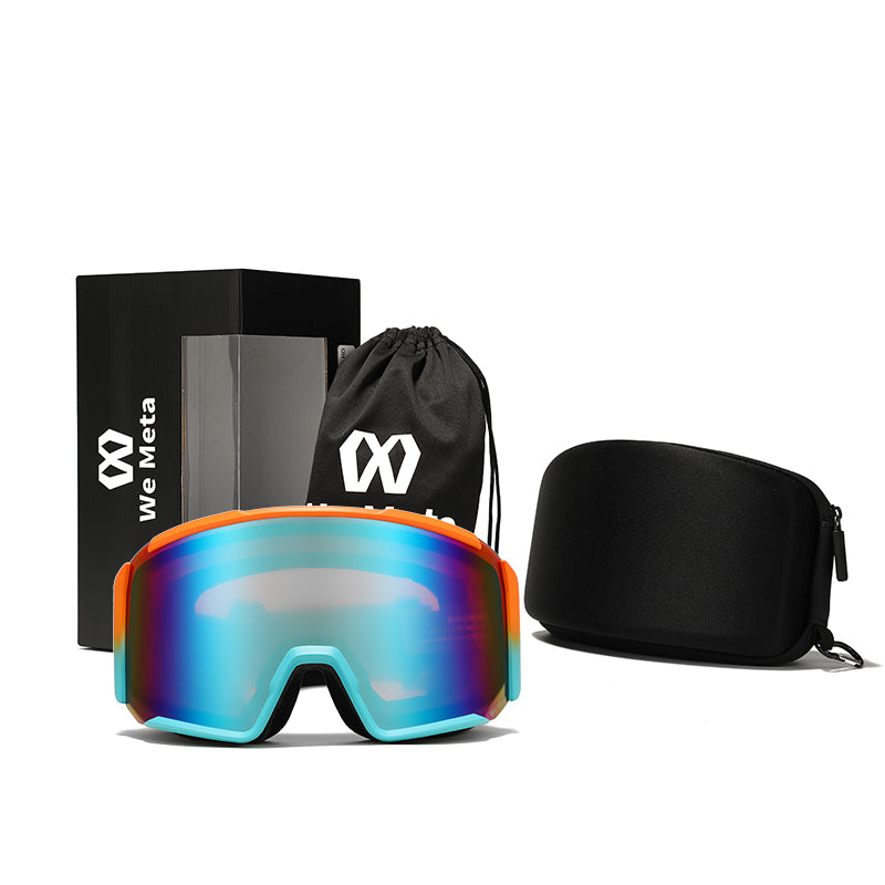 We Meta Skibriller - Blå/Orange Linse