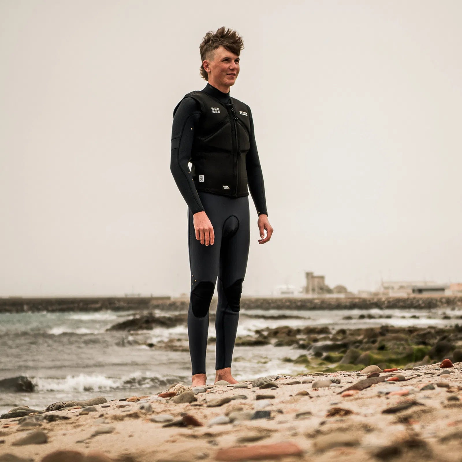 ION Vector Core Vest Front-Zip Herre - Sort