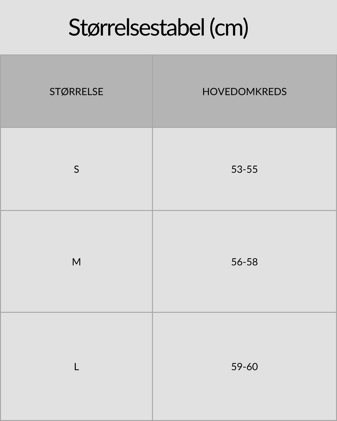 SURFMORE Neopren Hue med Rem (3mm) Størrelsestabel