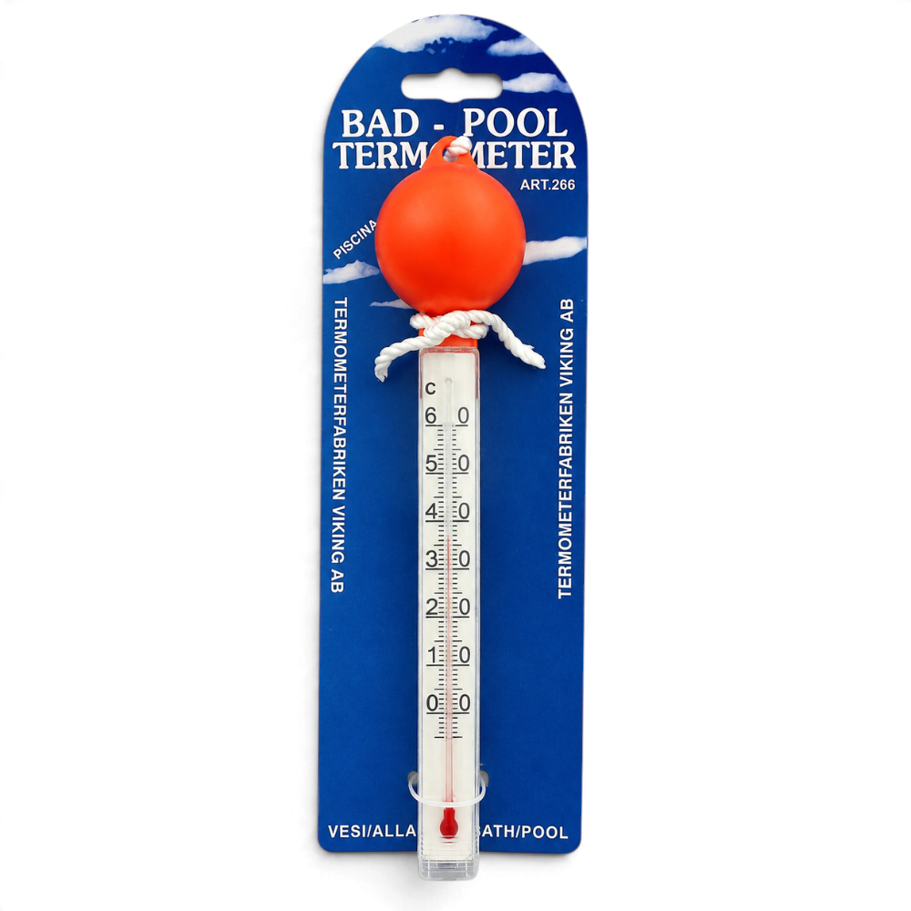 Badevandstermometer med flydende orange bold - Indpakning