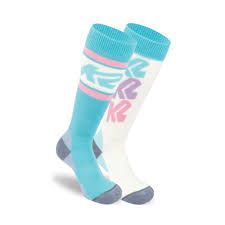 K2 Allround Junior (2-pakning) Skisokker - Aqua/Hvit