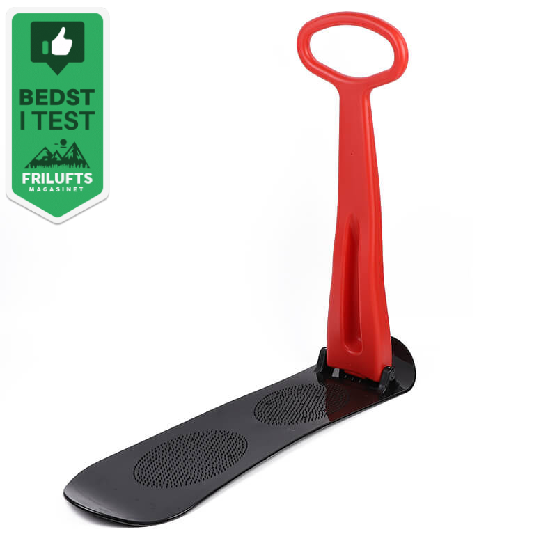 Snowboard kælk med håndtag - Rød - Med Friluftsmagasinets 'Bedst i test' Badge
