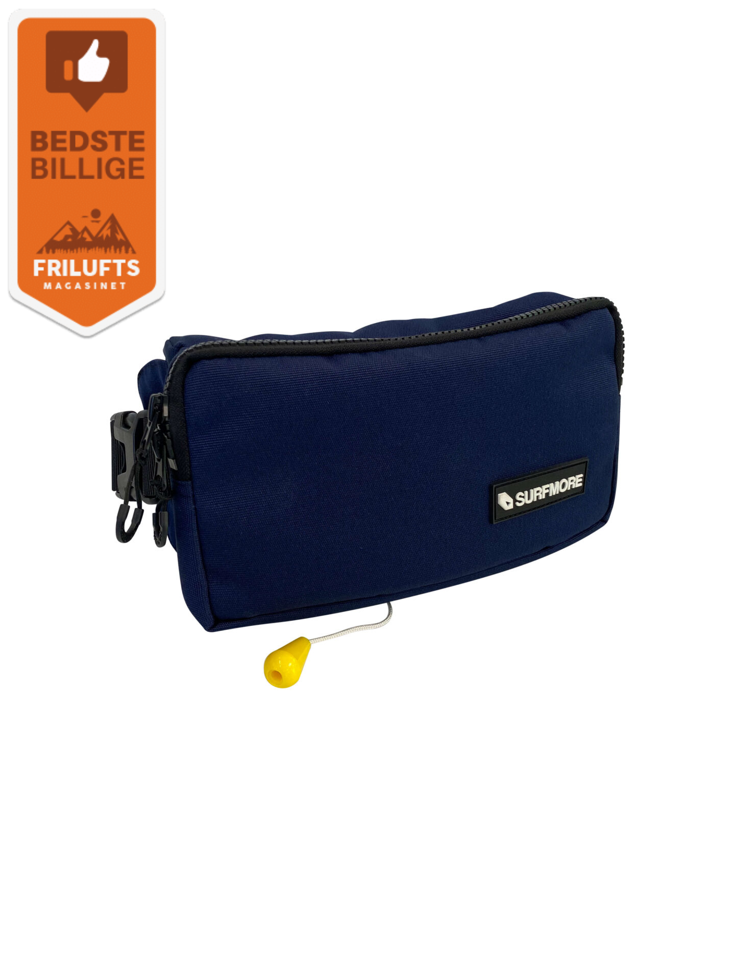 SURFMORE Oppustelig Redningsvest - Blå - Med Friluftsmagasinets 'Bedst billige i test' badge