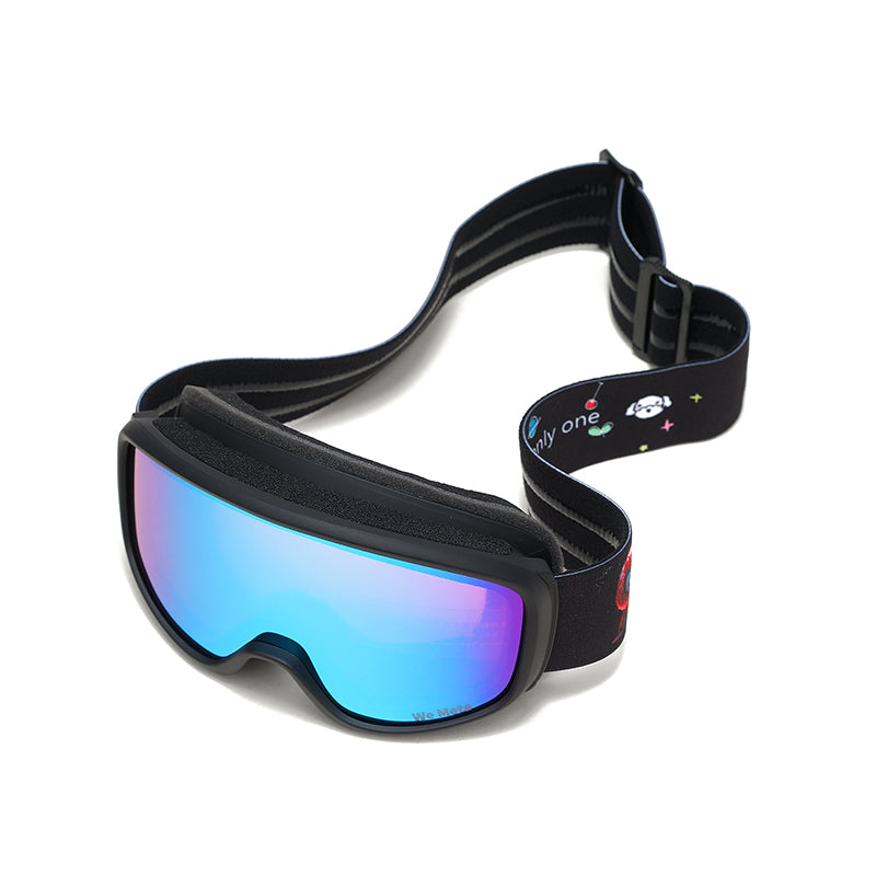We Meta skibriller til drenge - Sort m/ blå linse