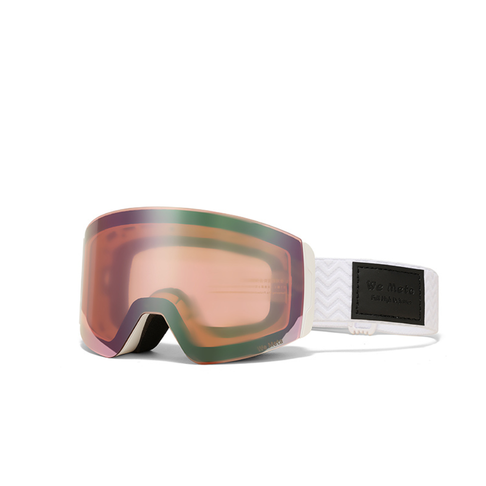We Meta Skibriller - Hvid m/ orange linse