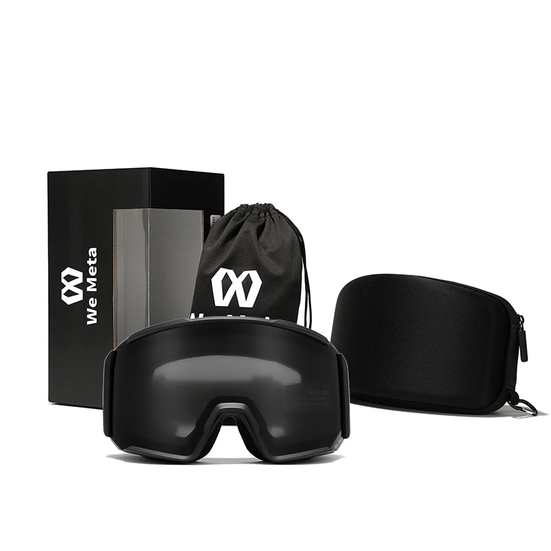 We Meta skibriller til voksne - Sort m/ sort linse