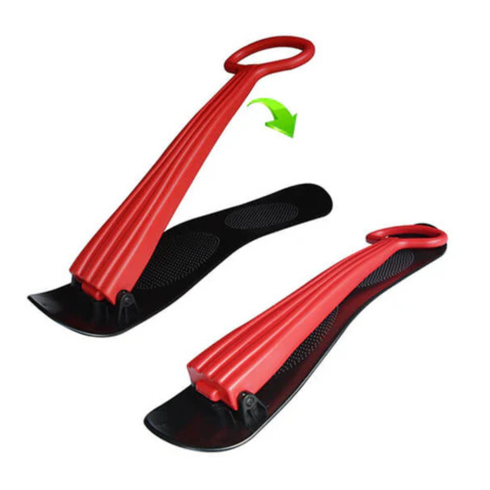 Snowboard kælk med håndtag - Rød