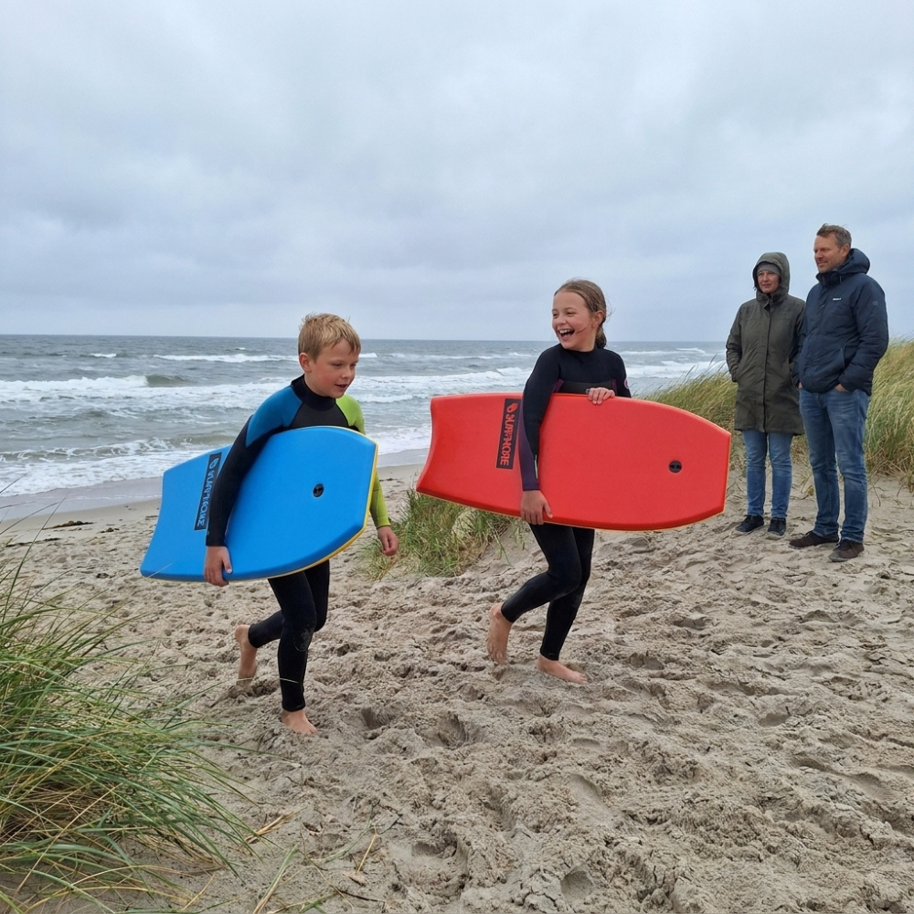 SURFMORE Ride Bodyboard 41" Inkl. Leash - Rød