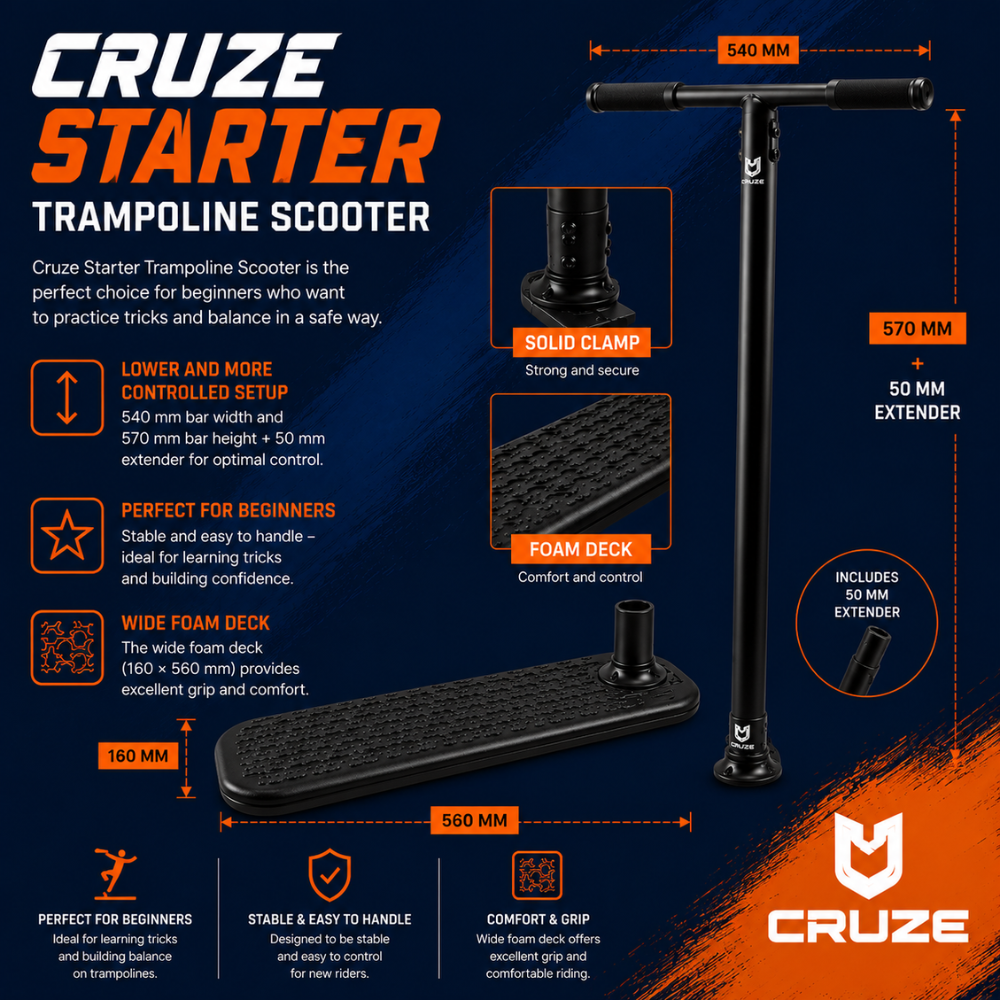 Cruze Starter Trampolin Løbehjul - Specifikationer
