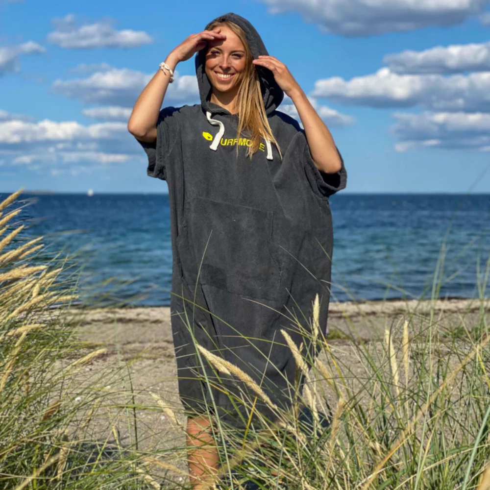 SURFMORE Ocean badeponcho til voksne - Microfiber - Grå