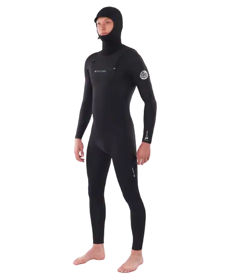 Rip Curl Dawn Patrol Hood (6/4 mm GB) C-Zip Våddragt til herre - XL - Sort