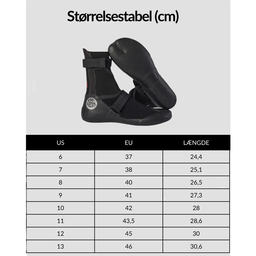 Rip Curl Flashbomb Round Toe Neopren Sko (7 mm)