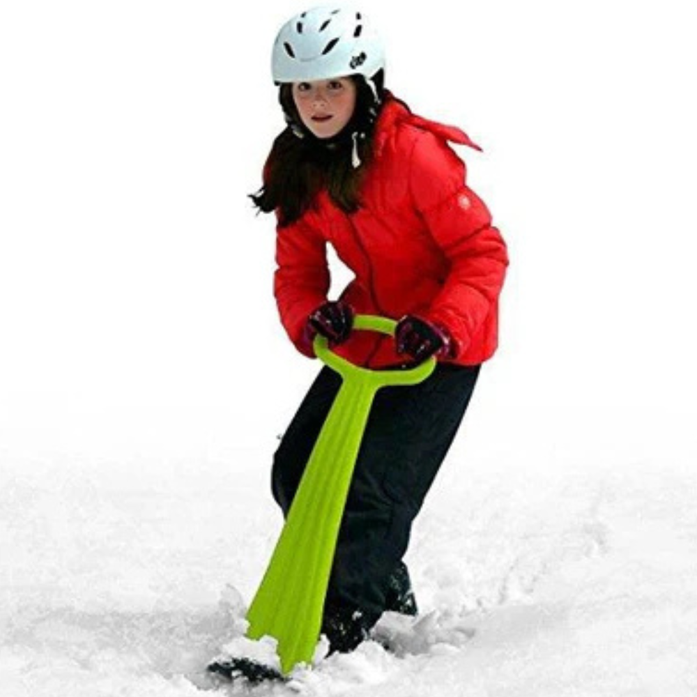 Snowboard kælk med håndtag - Grøn