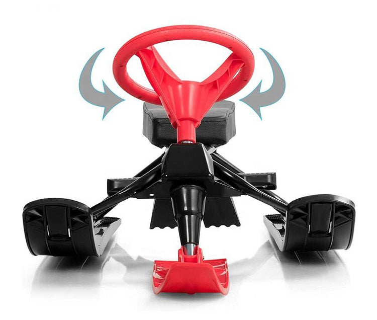 SnowRider Snowracer kælk med rat - Rød