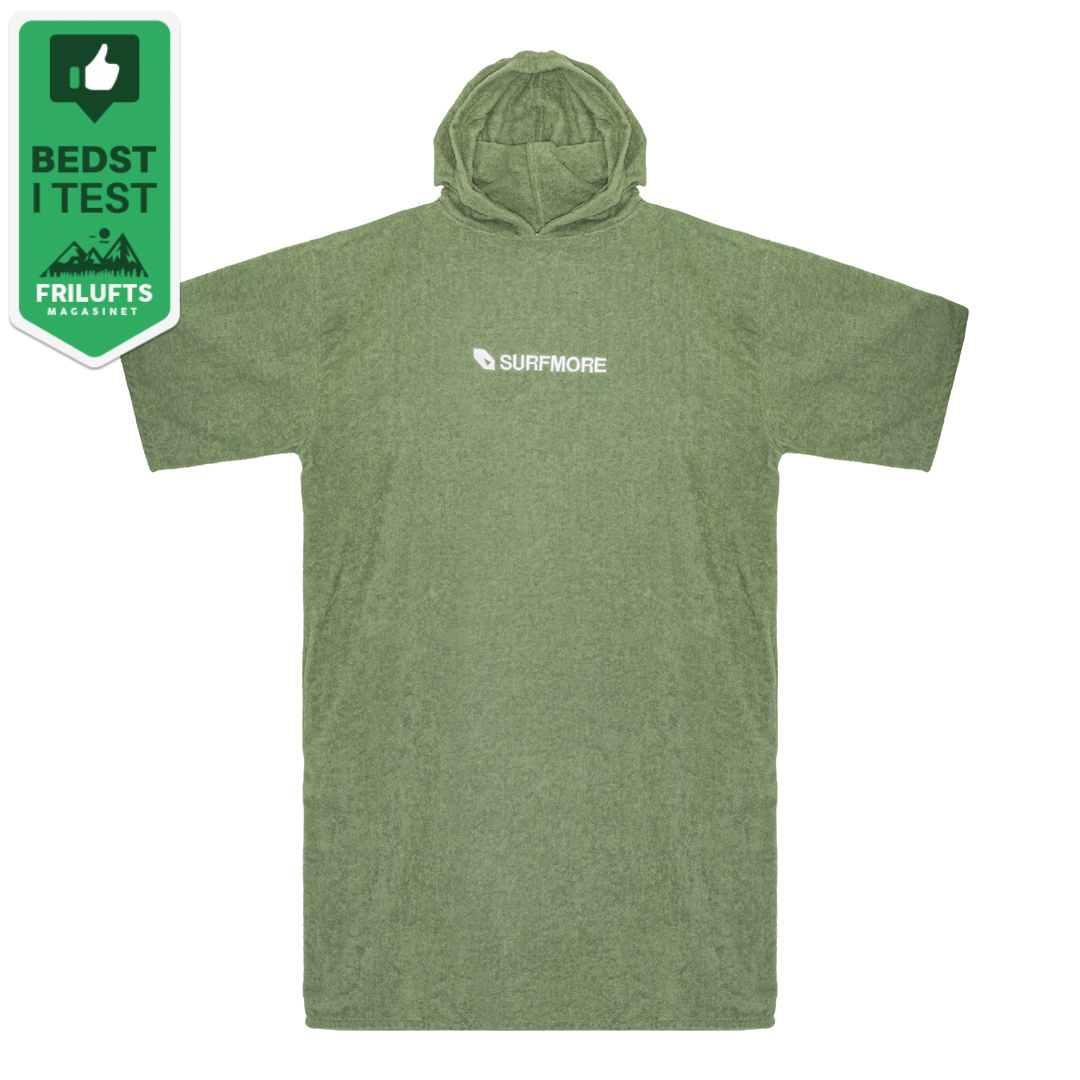 SURFMORE Badeponcho - Grøn - Med Friluftsmagasinets 'Bedst i test' badge