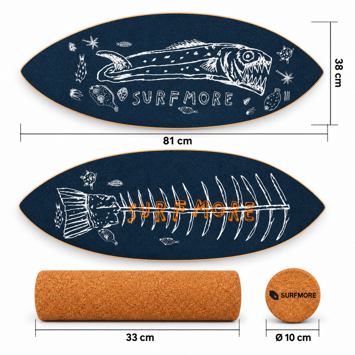 SURFMORE Point Balanceboard - Deep Sea