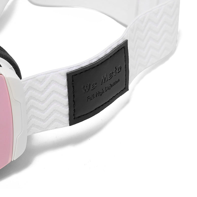 We Meta Skibriller - Hvid m/ orange linse