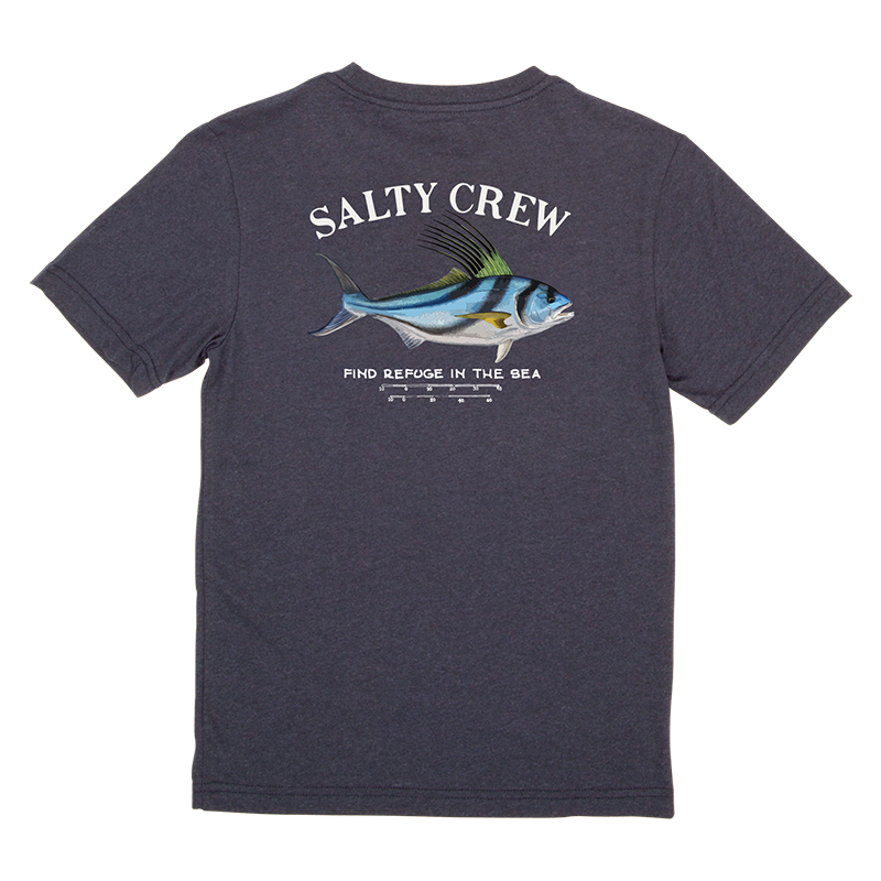 Se Salty Crew Rooster Boys S/S Tee - Navy Heather hos SurfMore